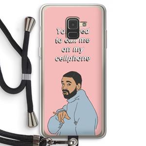 CaseCompany Hotline bling: Samsung Galaxy A8 (2018) Transparant Hoesje met koord