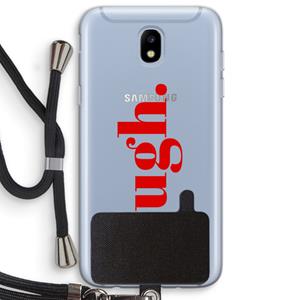 CaseCompany Ugh: Samsung Galaxy J5 (2017) Transparant Hoesje met koord
