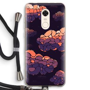 CaseCompany Patroon Wolken: Xiaomi Redmi 5 Transparant Hoesje met koord