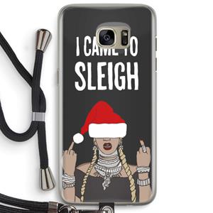 CaseCompany Came To Sleigh: Samsung Galaxy S7 Edge Transparant Hoesje met koord
