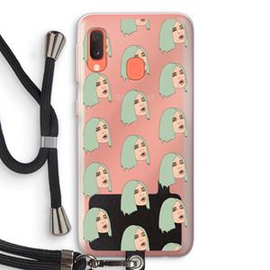 CaseCompany King Kylie: Samsung Galaxy A20e Transparant Hoesje met koord