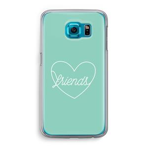 CaseCompany Friends heart pastel: Samsung Galaxy S6 Transparant Hoesje