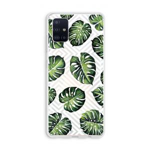 CaseCompany Geometrische jungle: Galaxy A51 4G Transparant Hoesje