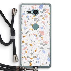 CaseCompany Terrazzo N°8: Sony Xperia XZ2 Compact Transparant Hoesje met koord