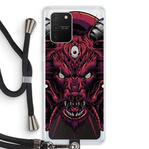 CaseCompany Hell Hound and Serpents: Samsung Galaxy S10 Lite Transparant Hoesje met koord