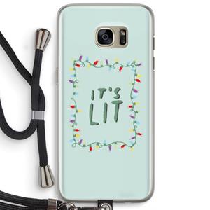 CaseCompany It's Lit: Samsung Galaxy S7 Edge Transparant Hoesje met koord
