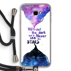 CaseCompany Stars quote: Samsung Galaxy J4 Plus Transparant Hoesje met koord