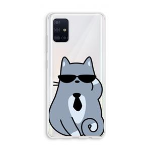 CaseCompany Cool cat: Galaxy A51 4G Transparant Hoesje