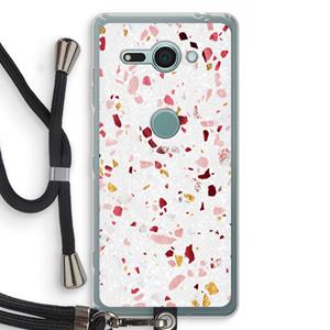 CaseCompany Terrazzo N°9: Sony Xperia XZ2 Compact Transparant Hoesje met koord