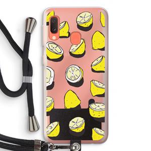 CaseCompany When Life Gives You Lemons...: Samsung Galaxy A20e Transparant Hoesje met koord