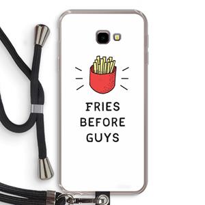 CaseCompany Fries before guys: Samsung Galaxy J4 Plus Transparant Hoesje met koord