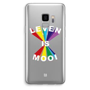 CaseCompany Het Leven Is Mooi: Samsung Galaxy S9 Transparant Hoesje
