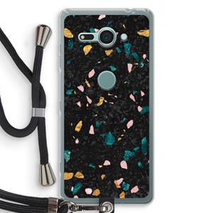 CaseCompany Terrazzo N°10: Sony Xperia XZ2 Compact Transparant Hoesje met koord