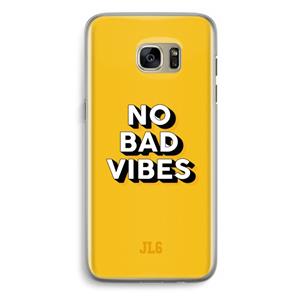 CaseCompany No Bad Vibes: Samsung Galaxy S7 Edge Transparant Hoesje