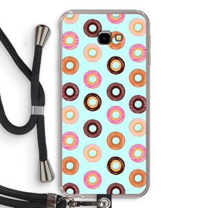 CaseCompany Donuts: Samsung Galaxy J4 Plus Transparant Hoesje met koord