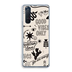 CaseCompany Good vibes: Sony Xperia 5 II Transparant Hoesje