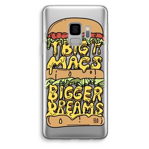 CaseCompany Big Macs Bigger Dreams: Samsung Galaxy S9 Transparant Hoesje