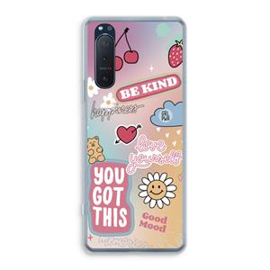 CaseCompany Positivity: Sony Xperia 5 II Transparant Hoesje
