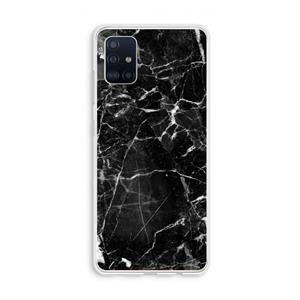 CaseCompany Zwart Marmer 2: Galaxy A51 4G Transparant Hoesje