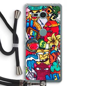 CaseCompany No Rules: Sony Xperia XZ2 Compact Transparant Hoesje met koord