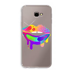 CaseCompany Lip Palette: Samsung Galaxy J4 Plus Transparant Hoesje
