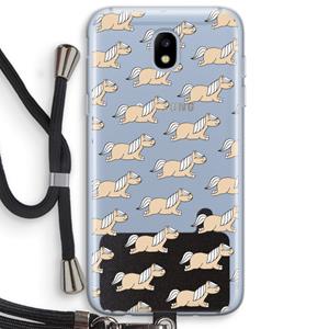 CaseCompany Ponys: Samsung Galaxy J5 (2017) Transparant Hoesje met koord