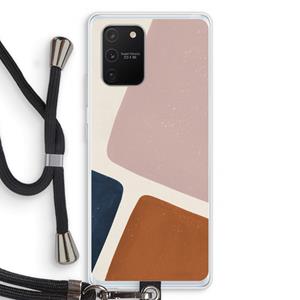 CaseCompany Geo #2: Samsung Galaxy S10 Lite Transparant Hoesje met koord