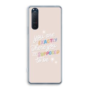 CaseCompany Right Place: Sony Xperia 5 II Transparant Hoesje
