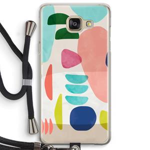 CaseCompany Bold Rounded Shapes: Samsung Galaxy A5 (2016) Transparant Hoesje met koord