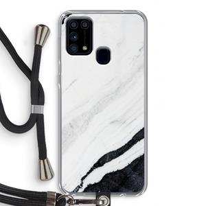 CaseCompany Elegante marmer: Samsung Galaxy M31 Transparant Hoesje met koord