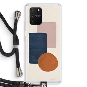 CaseCompany Geo #3: Samsung Galaxy S10 Lite Transparant Hoesje met koord