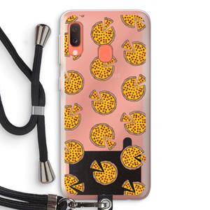 CaseCompany You Had Me At Pizza: Samsung Galaxy A20e Transparant Hoesje met koord