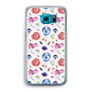 CaseCompany Bloemetjes: Samsung Galaxy S6 Transparant Hoesje