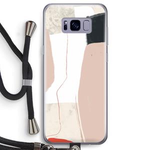 CaseCompany Lava: Samsung Galaxy S8 Transparant Hoesje met koord