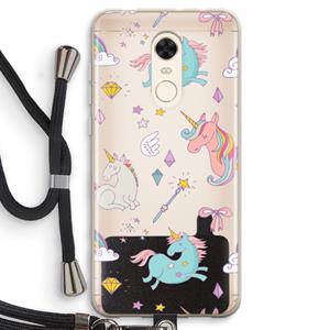 CaseCompany Fantasiewereld: Xiaomi Redmi 5 Transparant Hoesje met koord