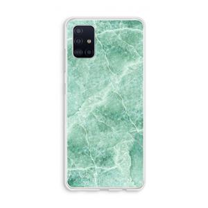 CaseCompany Groen marmer: Galaxy A51 4G Transparant Hoesje