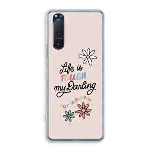 CaseCompany Tough Life: Sony Xperia 5 II Transparant Hoesje