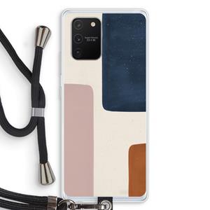 CaseCompany Geo #5: Samsung Galaxy S10 Lite Transparant Hoesje met koord