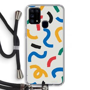 CaseCompany Illustratieve pop 2: Samsung Galaxy M31 Transparant Hoesje met koord