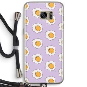 CaseCompany Bacon to my eggs #1: Samsung Galaxy S7 Edge Transparant Hoesje met koord