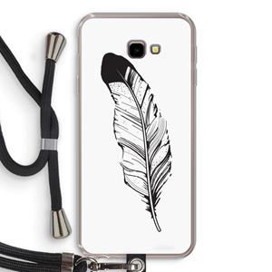 CaseCompany Pluim: Samsung Galaxy J4 Plus Transparant Hoesje met koord