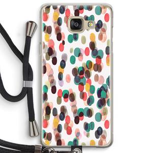 CaseCompany Tropical Dots: Samsung Galaxy A5 (2016) Transparant Hoesje met koord