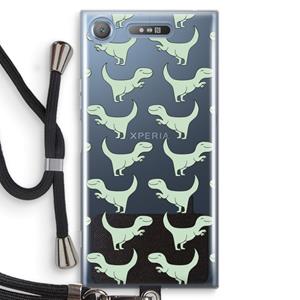 CaseCompany Dinos: Sony Xperia XZ1 Transparant Hoesje met koord