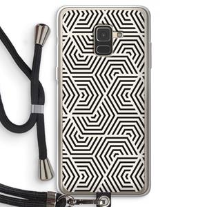 CaseCompany Magic pattern: Samsung Galaxy A8 (2018) Transparant Hoesje met koord