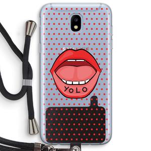 CaseCompany Yolo Denise: Samsung Galaxy J5 (2017) Transparant Hoesje met koord
