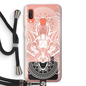 CaseCompany Oh Deer: Samsung Galaxy A20e Transparant Hoesje met koord