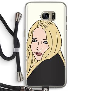 CaseCompany Mary Kate: Samsung Galaxy S7 Edge Transparant Hoesje met koord