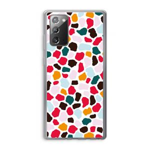CaseCompany Colored Giraffe: Samsung Galaxy Note 20 / Note 20 5G Transparant Hoesje