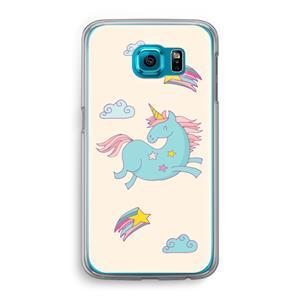 CaseCompany Vliegende eenhoorn: Samsung Galaxy S6 Transparant Hoesje