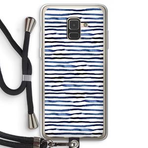 CaseCompany Verrassende lijnen: Samsung Galaxy A8 (2018) Transparant Hoesje met koord
